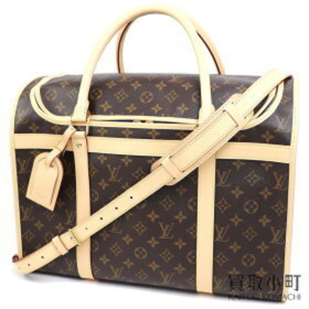 Louis Vuitton Dog bag pet carrier monogram dogs mesh window Animal